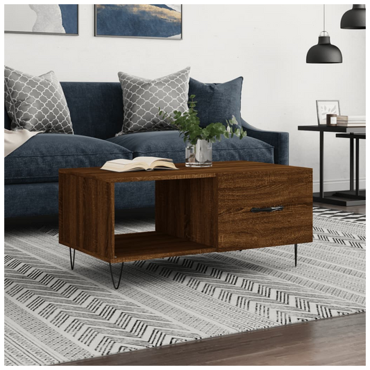 vidaXL Coffee Table Brown Oak 90x50x40 cm Engineered Wood