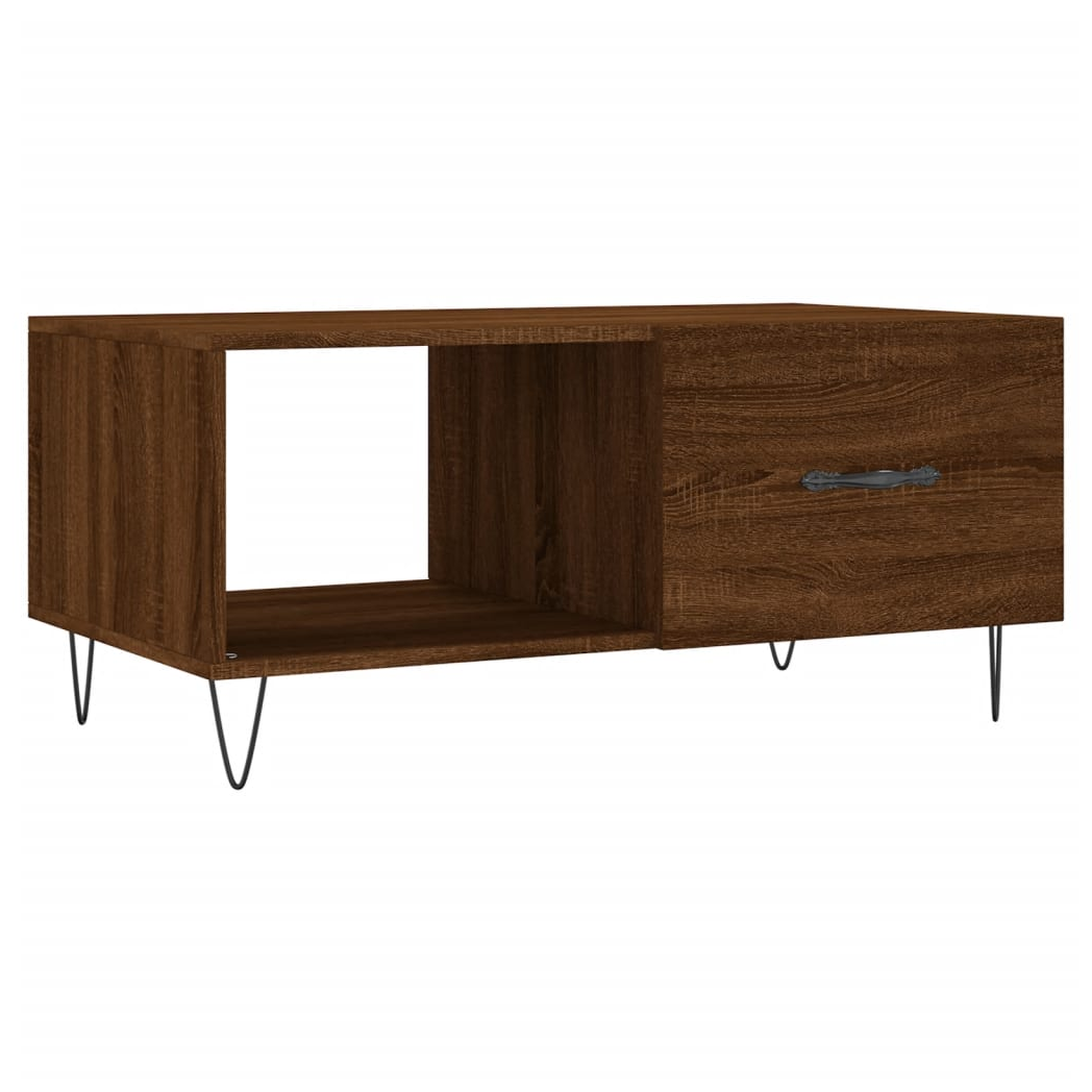 vidaXL Coffee Table Brown Oak 90x50x40 cm Engineered Wood