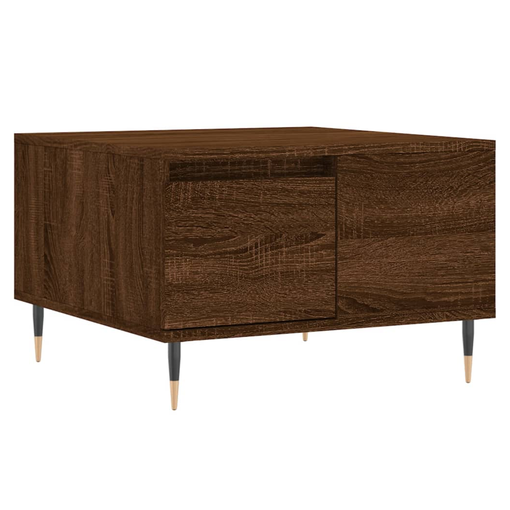 vidaXL Coffee Table Brown Oak 55x55x36.5 cm Engineered Wood