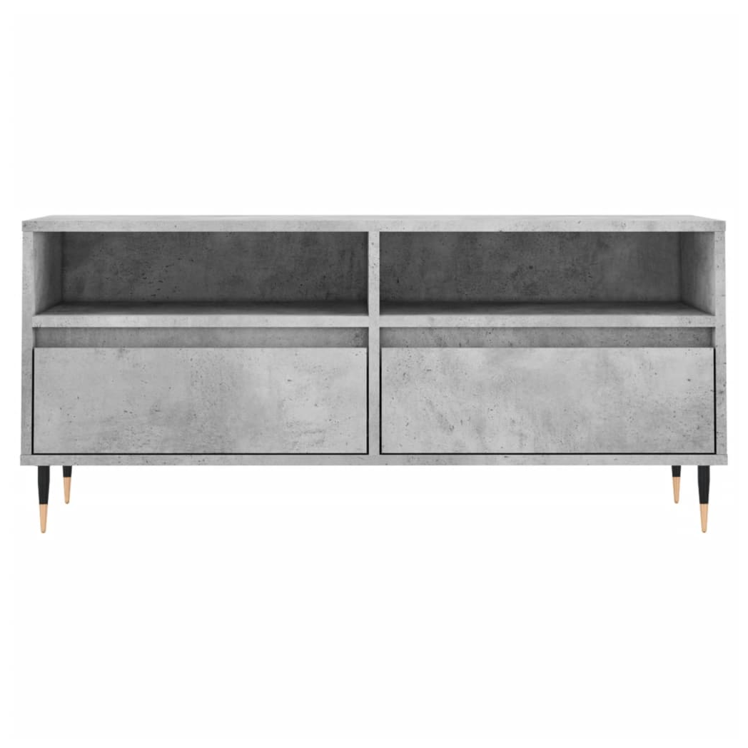 vidaXL TV Cabinet Concrete Grey 100x34.5x44.5 cm Engineered Wood