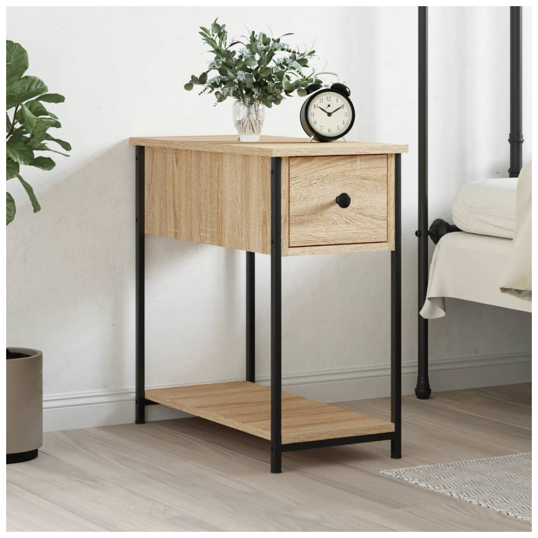 vidaXL Bedside Cabinet Sonoma Oak 30x60x60 cm Engineered Wood