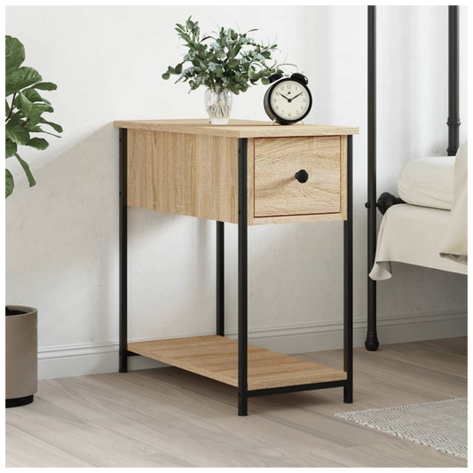 vidaXL Bedside Cabinet Sonoma Oak 30x60x60 cm Engineered Wood