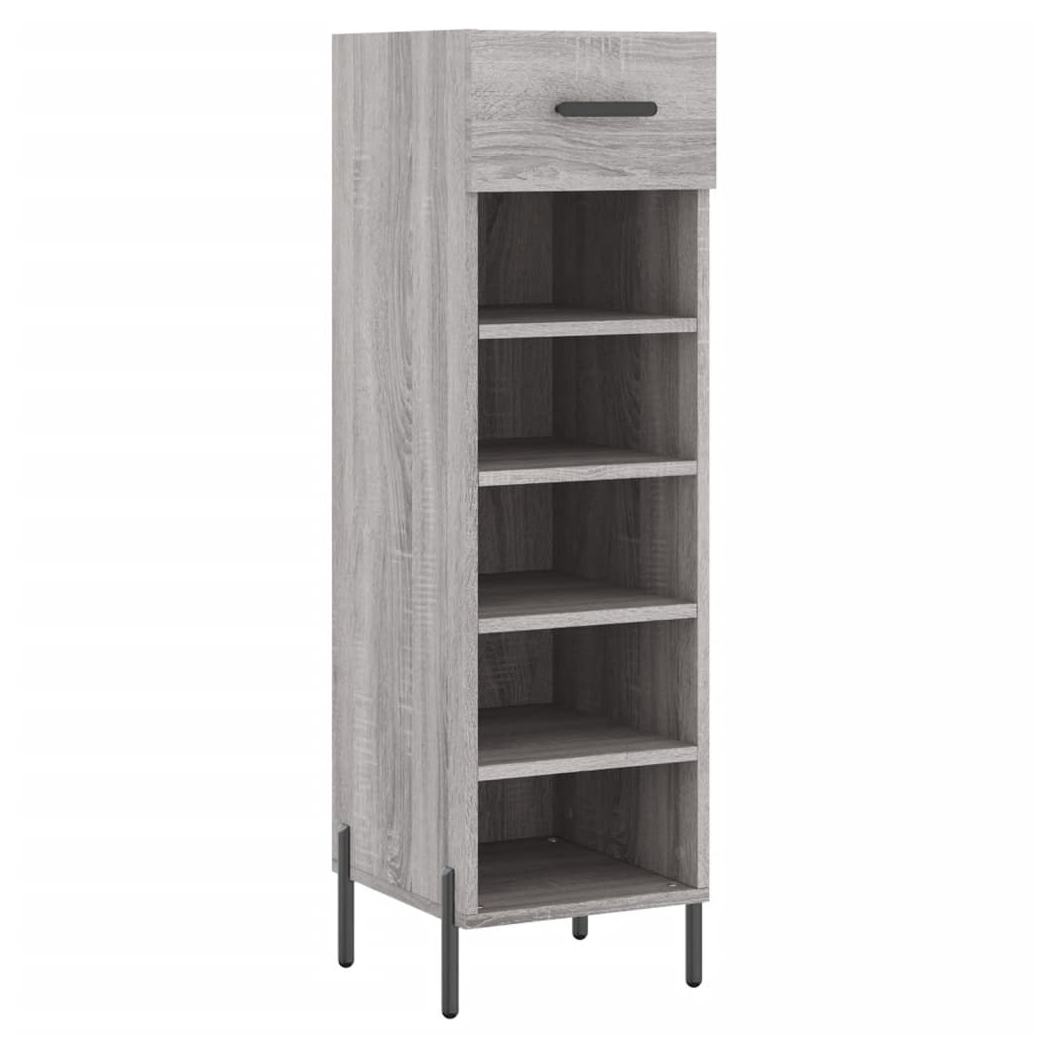 vidaXL Shoe Cabinet Grey Sonoma 30x35x105 cm Engineered Wood