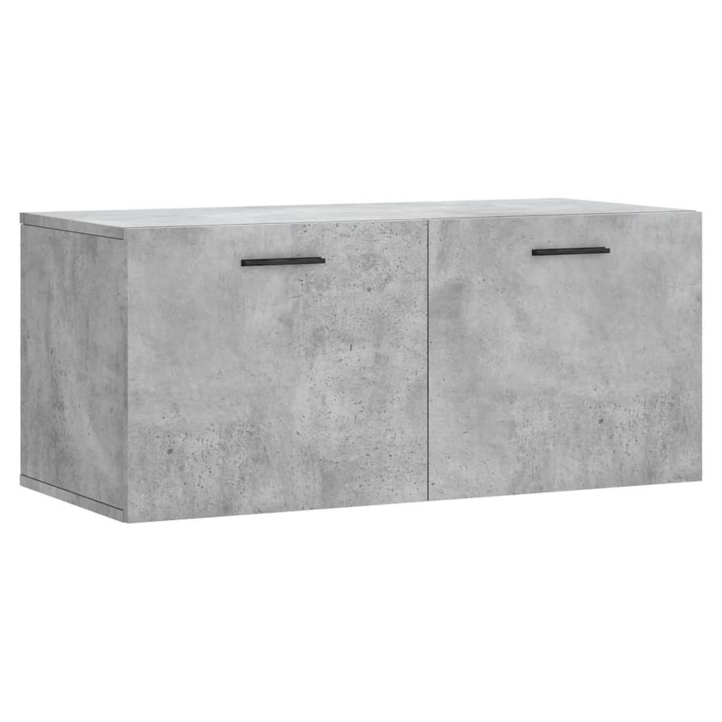 vidaXL Wall Cabinet Concrete Grey 80x36.5x35 cm Engineered Wood