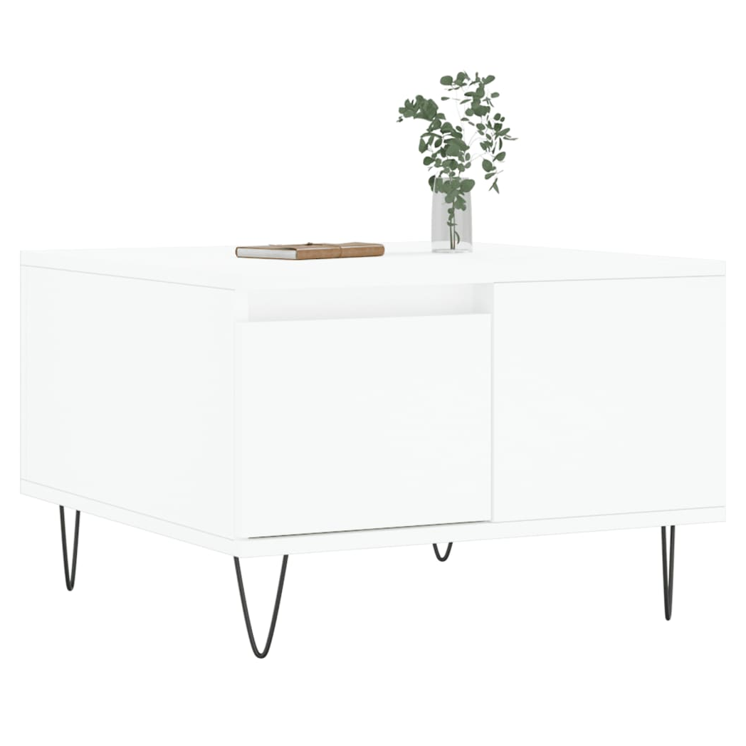 vidaXL Coffee Table White 55x55x36.5 cm Engineered Wood