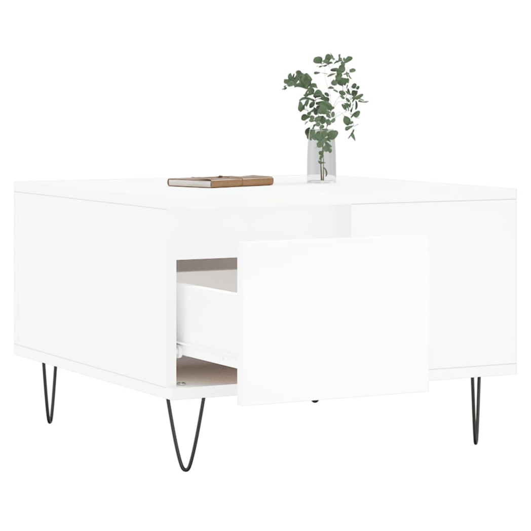 vidaXL Coffee Table White 55x55x36.5 cm Engineered Wood