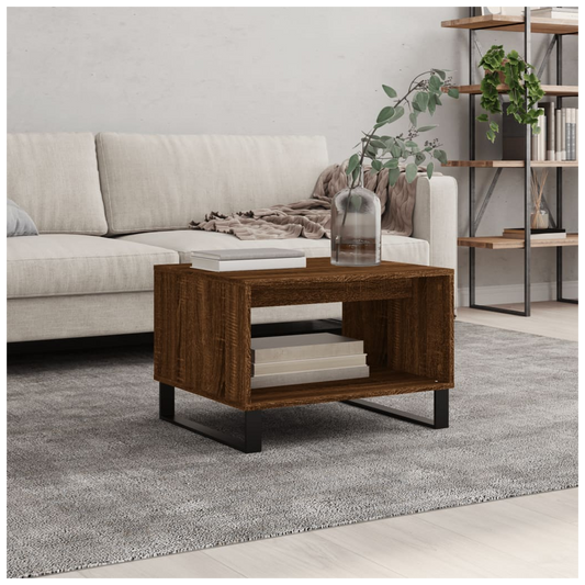 vidaXL Coffee Table Brown Oak 60x50x40 cm Engineered Wood