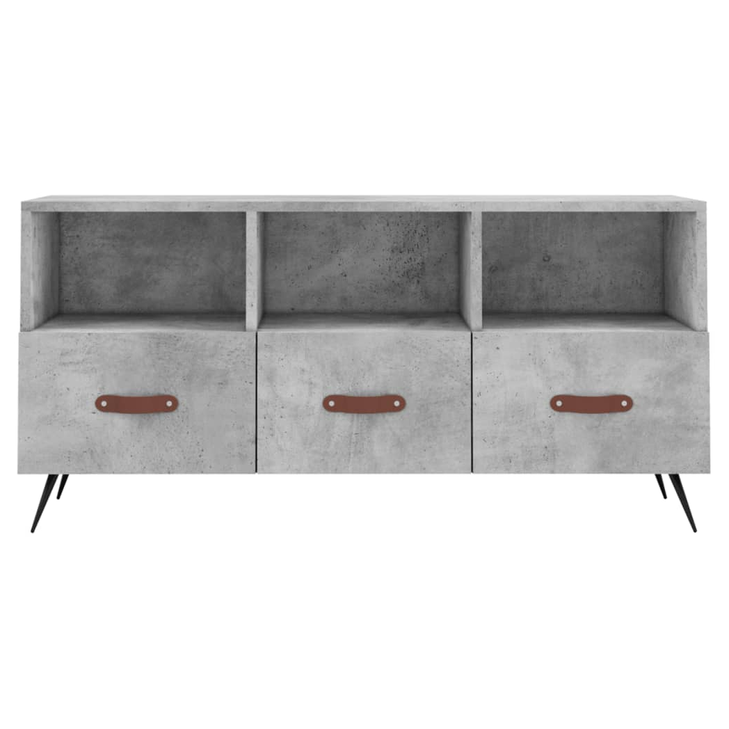 vidaXL TV Cabinet Concrete Grey 102x36x50 cm Engineered Wood