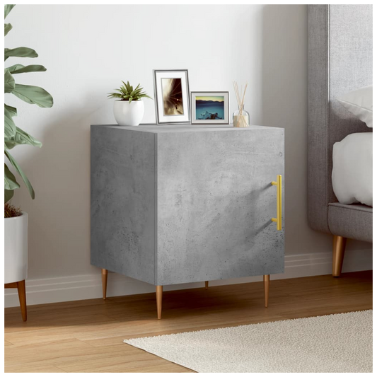 vidaXL Bedside Cabinet Concrete Grey 40x40x50 cm Engineered Wood