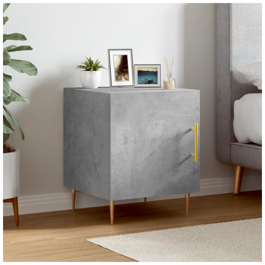 vidaXL Bedside Cabinet Concrete Grey 40x40x50 cm Engineered Wood