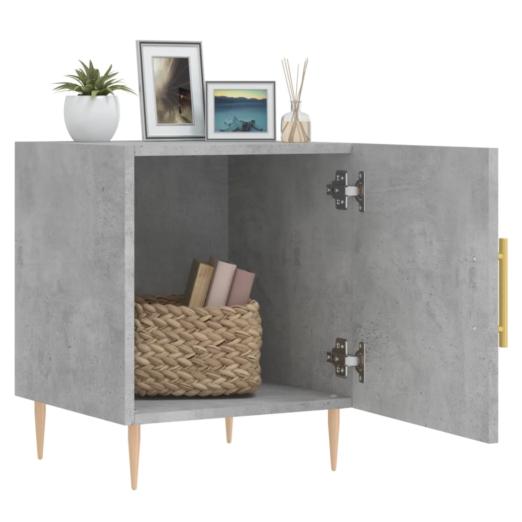 vidaXL Bedside Cabinet Concrete Grey 40x40x50 cm Engineered Wood