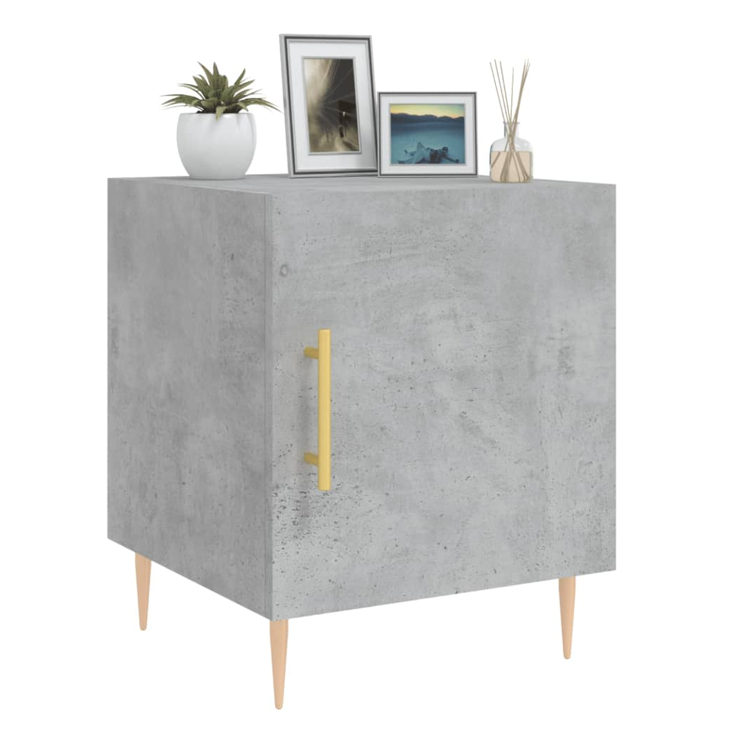 vidaXL Bedside Cabinet Concrete Grey 40x40x50 cm Engineered Wood