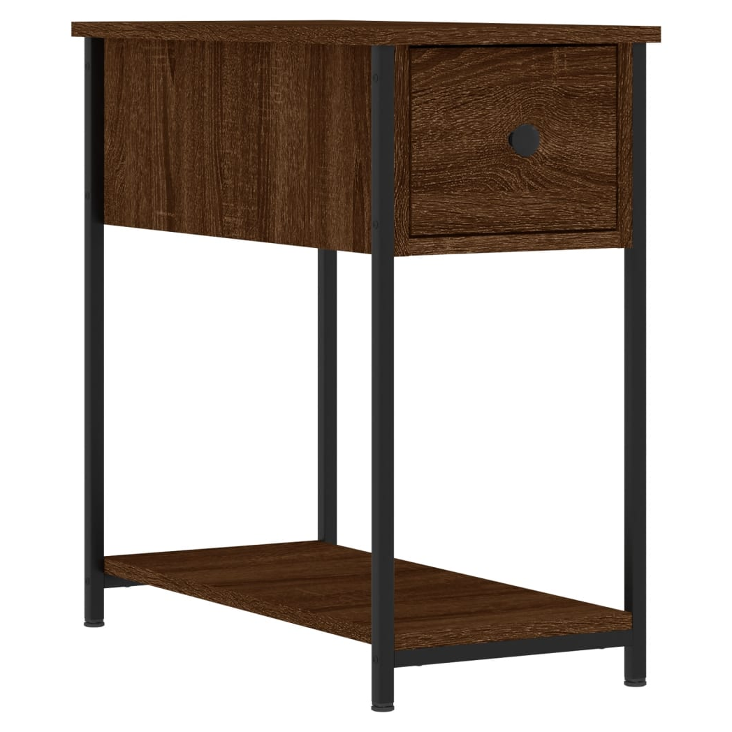 vidaXL Bedside Cabinet Brown Oak 30x60x60 cm Engineered Wood