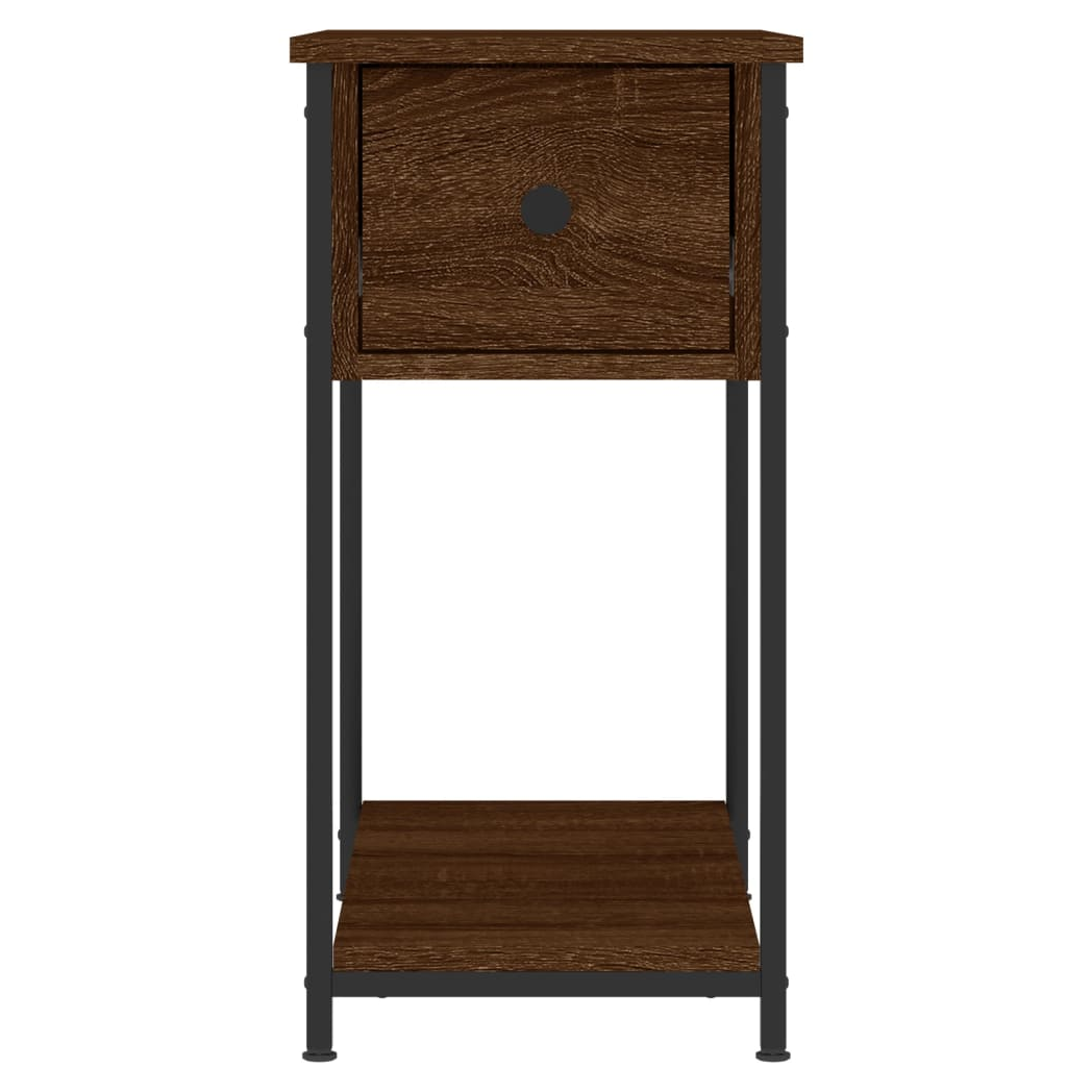 vidaXL Bedside Cabinet Brown Oak 30x60x60 cm Engineered Wood