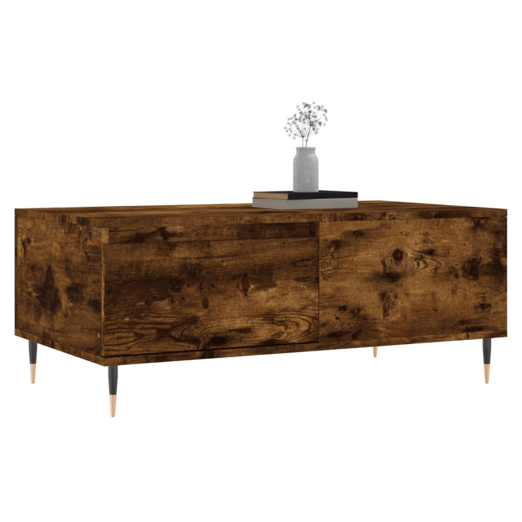 vidaXL Coffee Table Smoked Oak 90x50x36.5 cm Engineered Wood