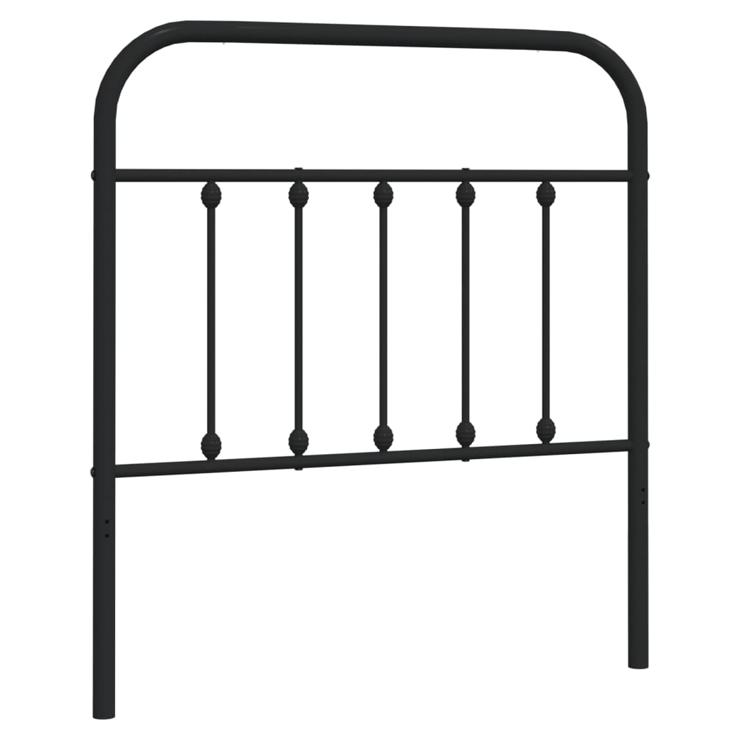 vidaXL Metal Headboard Black 80 cm