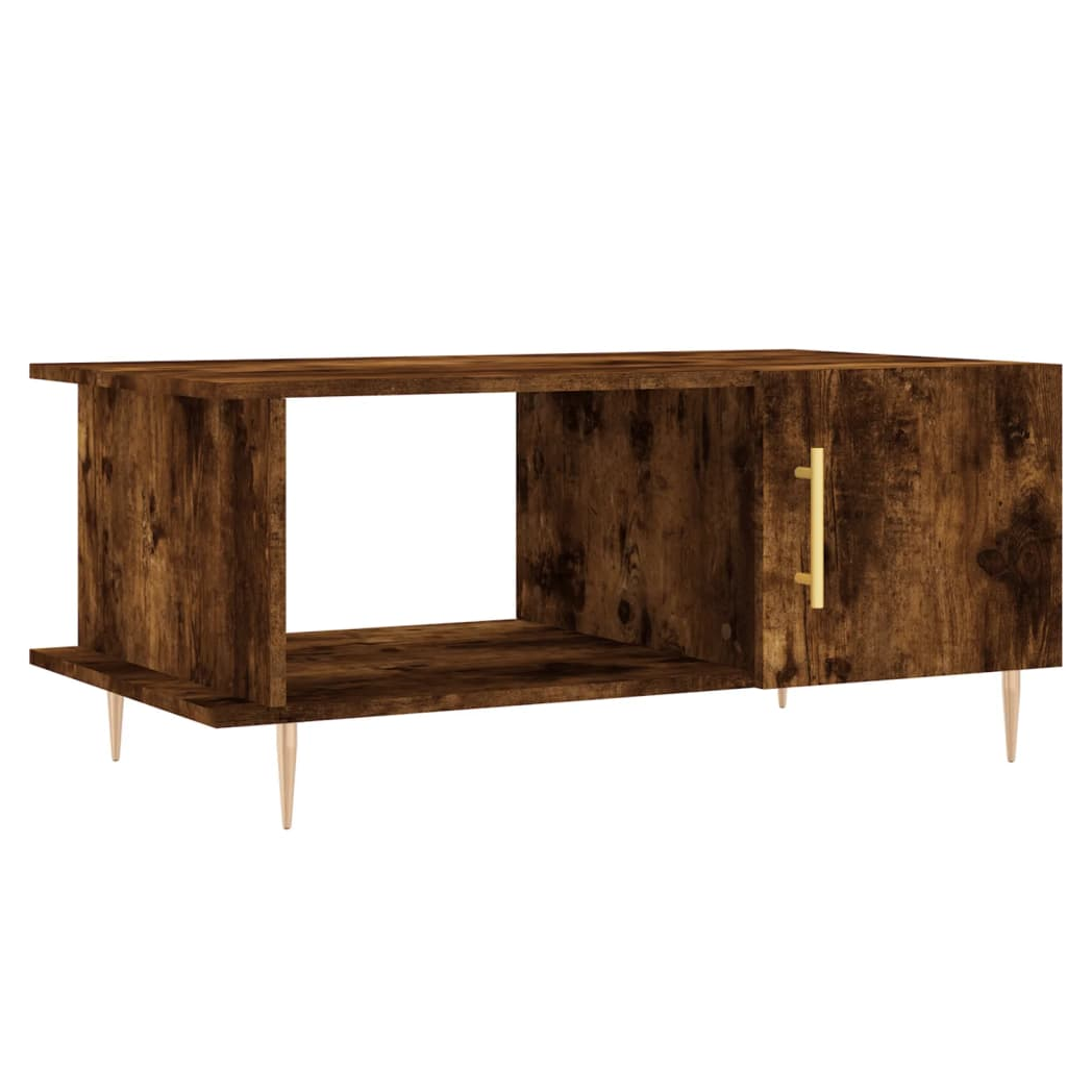 vidaXL Coffee Table Smoked Oak 90x50x40 cm Engineered Wood