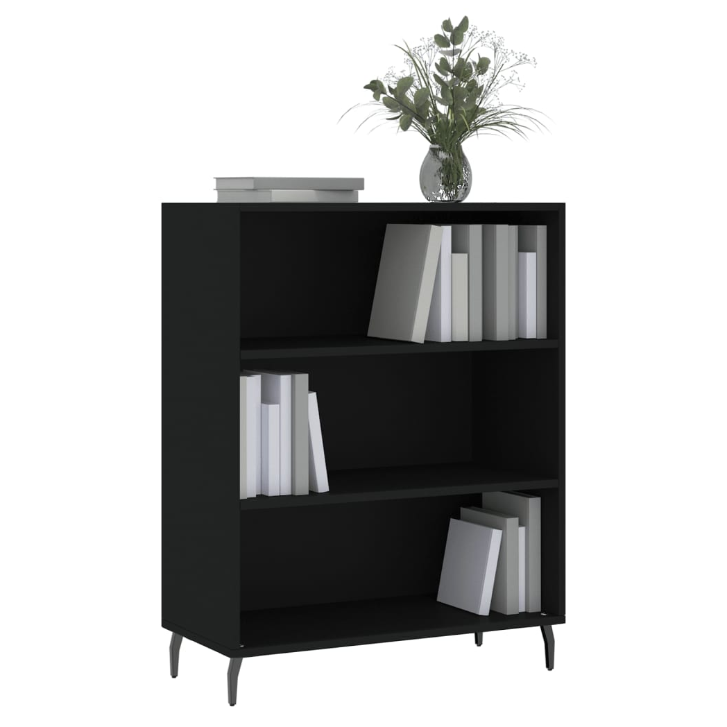 vidaxL Shelf Cabinet Black 69.5x32.5x90 cm Engineered Wood