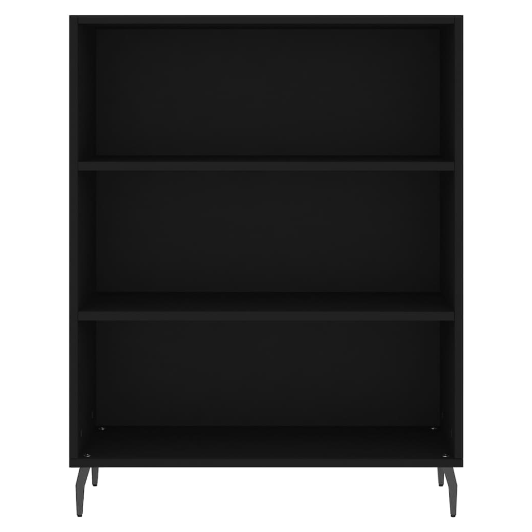 vidaxL Shelf Cabinet Black 69.5x32.5x90 cm Engineered Wood