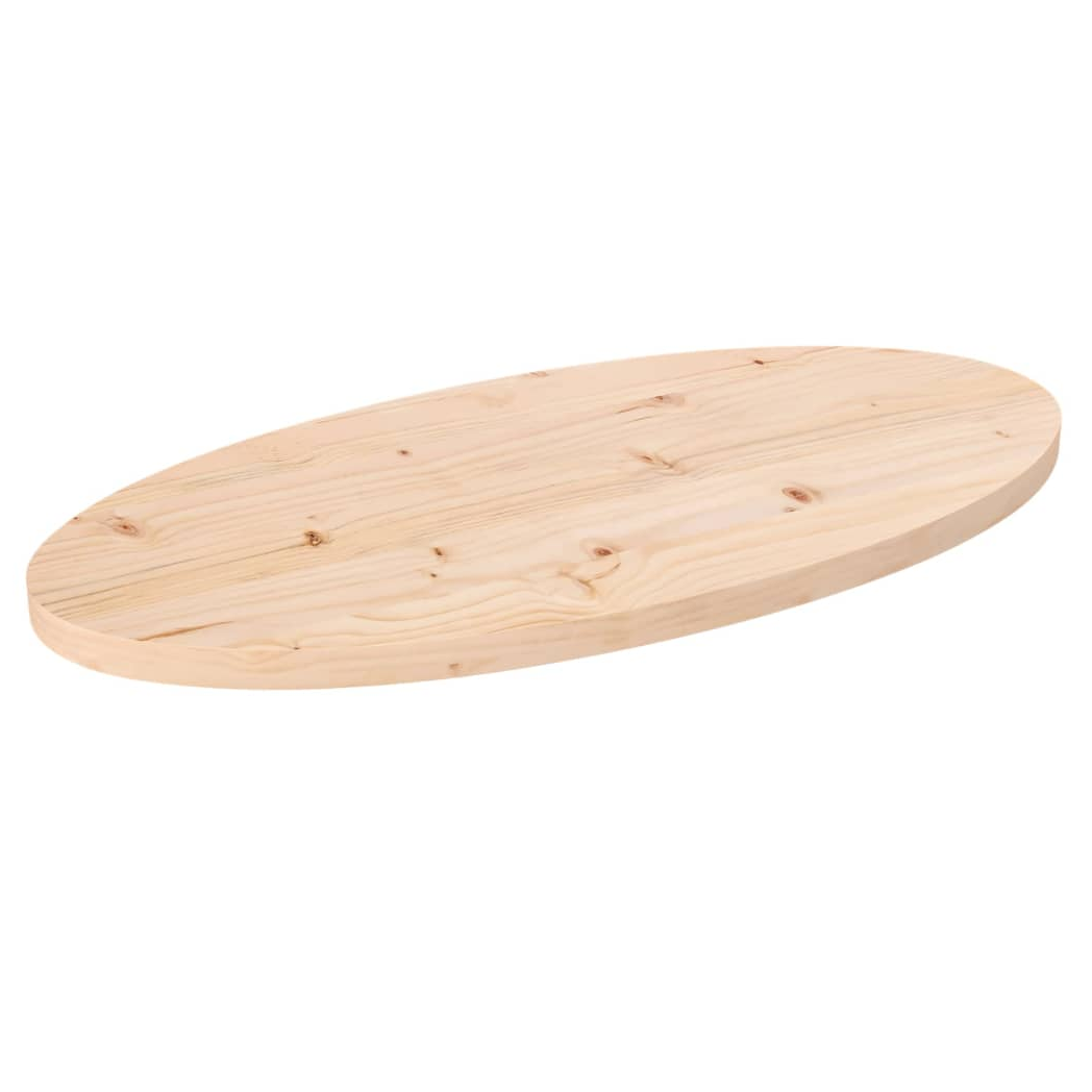 vidaXL Table Top 80x40x2.5 cm Solid Wood Pine Oval