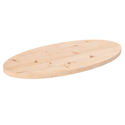 vidaXL Table Top 80x40x2.5 cm Solid Wood Pine Oval