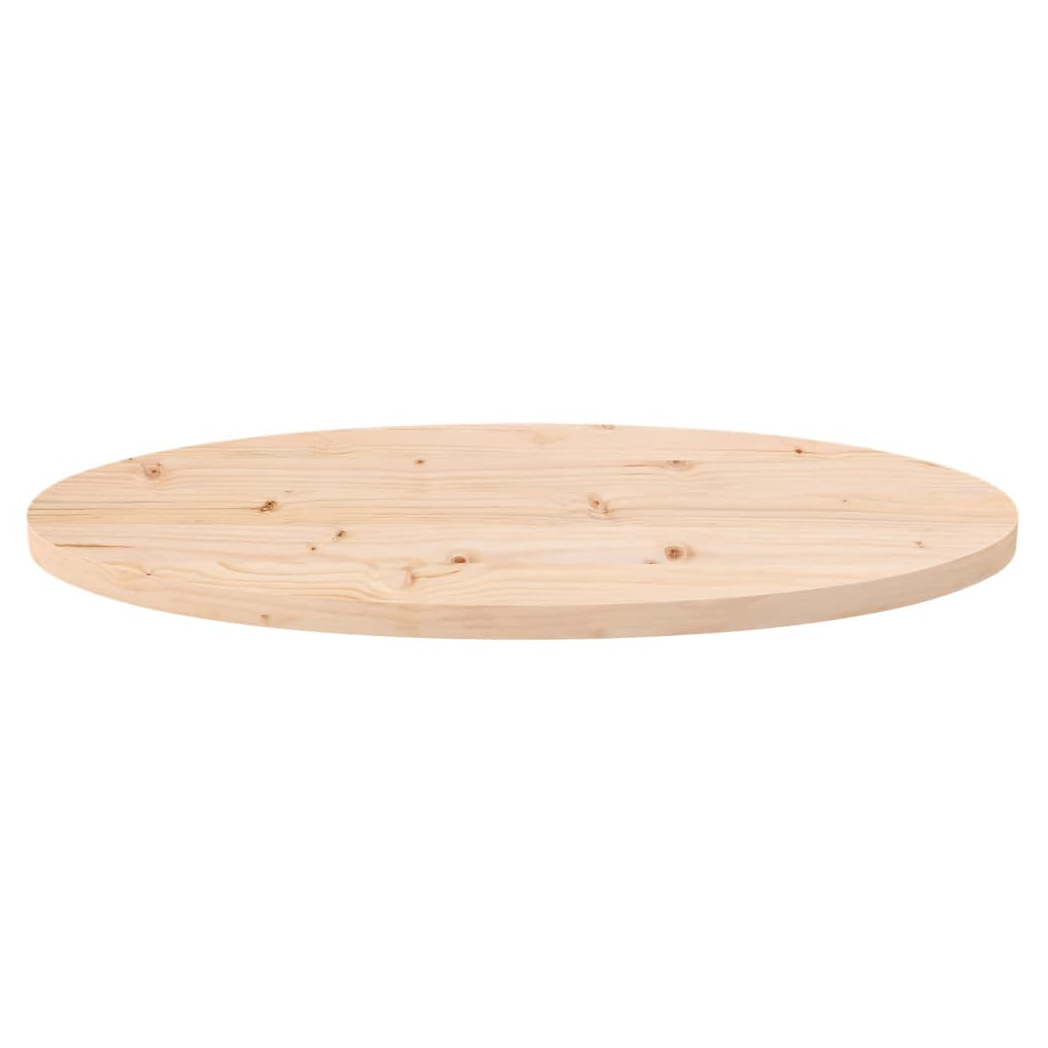 vidaXL Table Top 80x40x2.5 cm Solid Wood Pine Oval