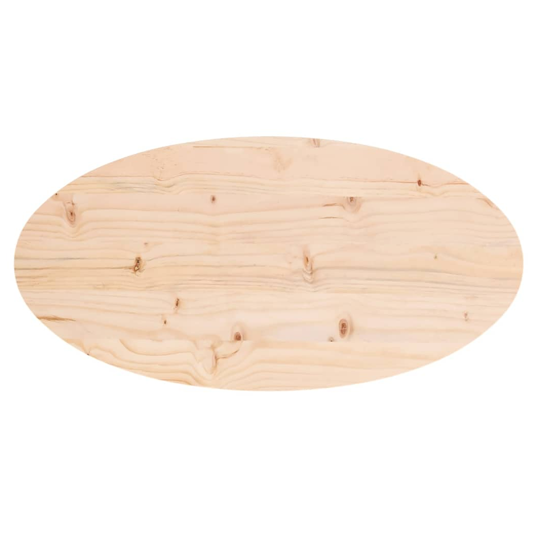 vidaXL Table Top 80x40x2.5 cm Solid Wood Pine Oval