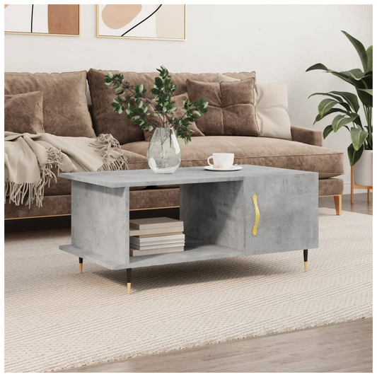 vidaXL Coffee Table Concrete Grey 90x50x40 cm Engineered Wood