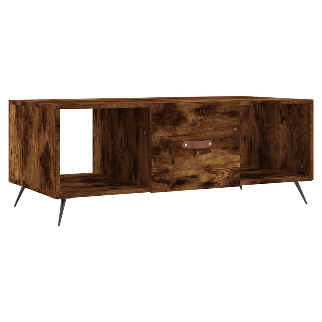 vidaXL Coffee Table Smoked Oak 102x50x40 cm Engineered Wood