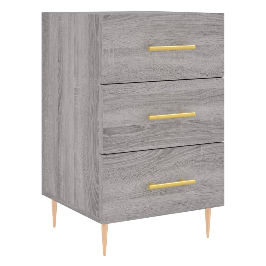 vidaXL Bedside Cabinet Grey Sonoma 40x40x66 cm Engineered Wood