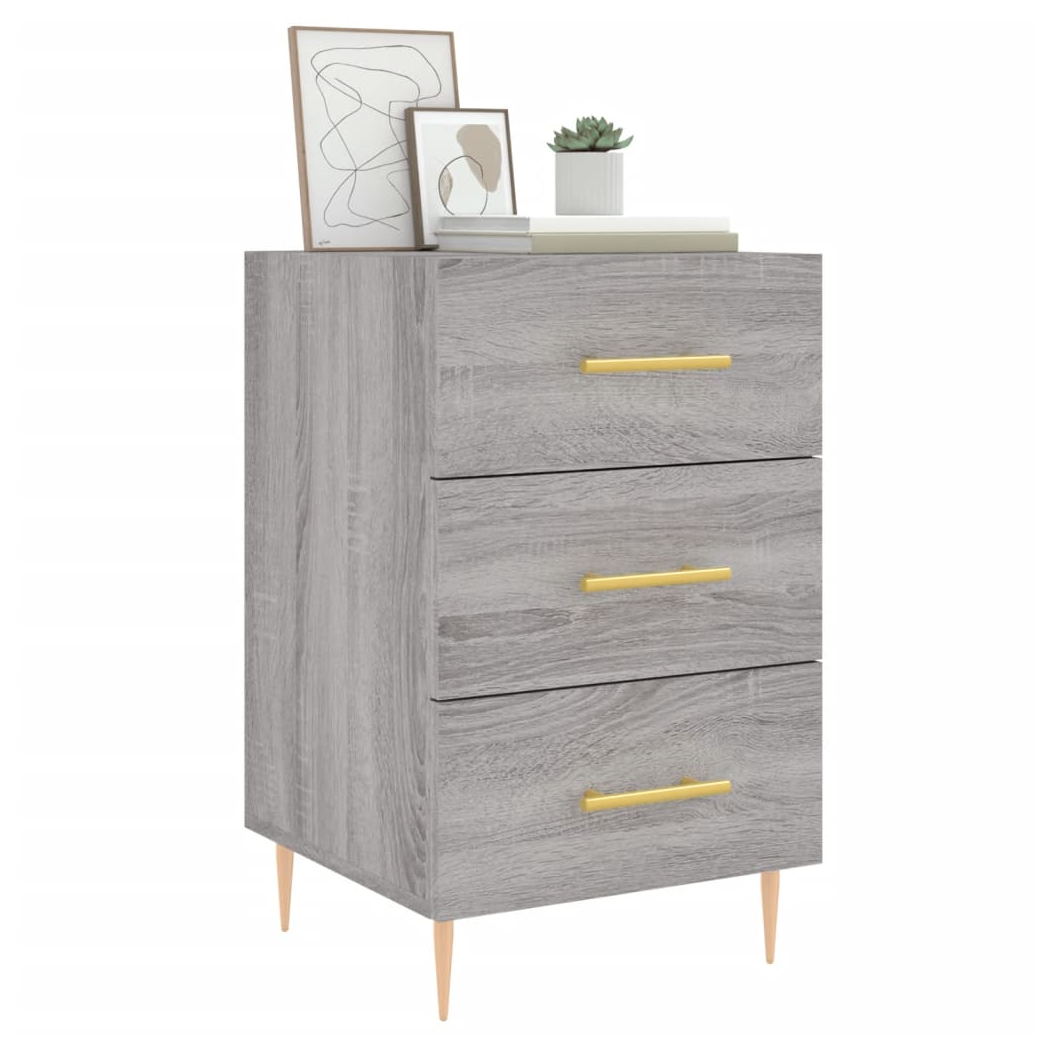 vidaXL Bedside Cabinet Grey Sonoma 40x40x66 cm Engineered Wood