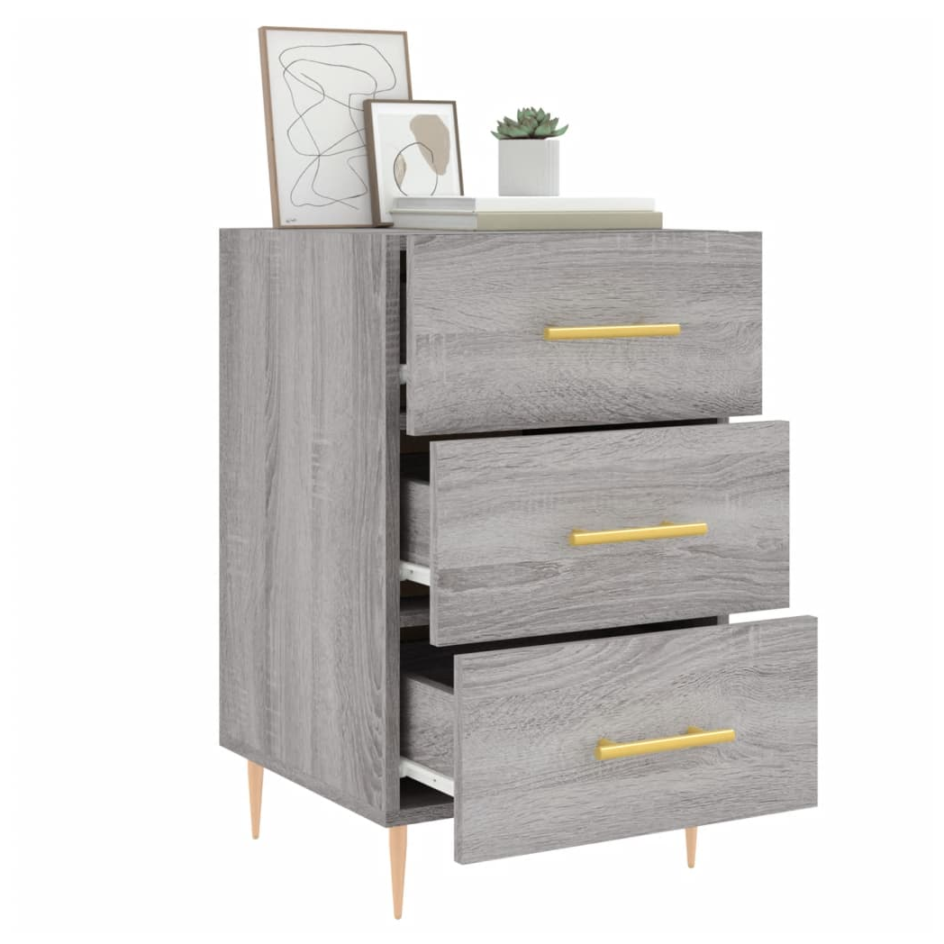 vidaXL Bedside Cabinet Grey Sonoma 40x40x66 cm Engineered Wood