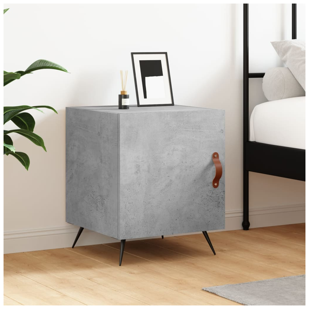 vidaXL Bedside Cabinet Concrete Grey 40x40x50 cm Engineered Wood