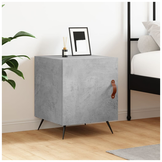 vidaXL Bedside Cabinet Concrete Grey 40x40x50 cm Engineered Wood