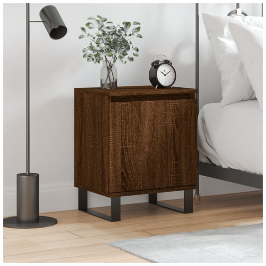 vidaXL Bedside Cabinet Brown Oak 40x30x50 cm Engineered Wood