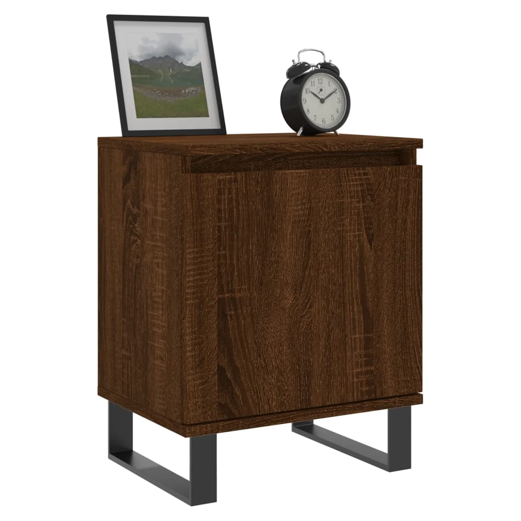 vidaXL Bedside Cabinet Brown Oak 40x30x50 cm Engineered Wood