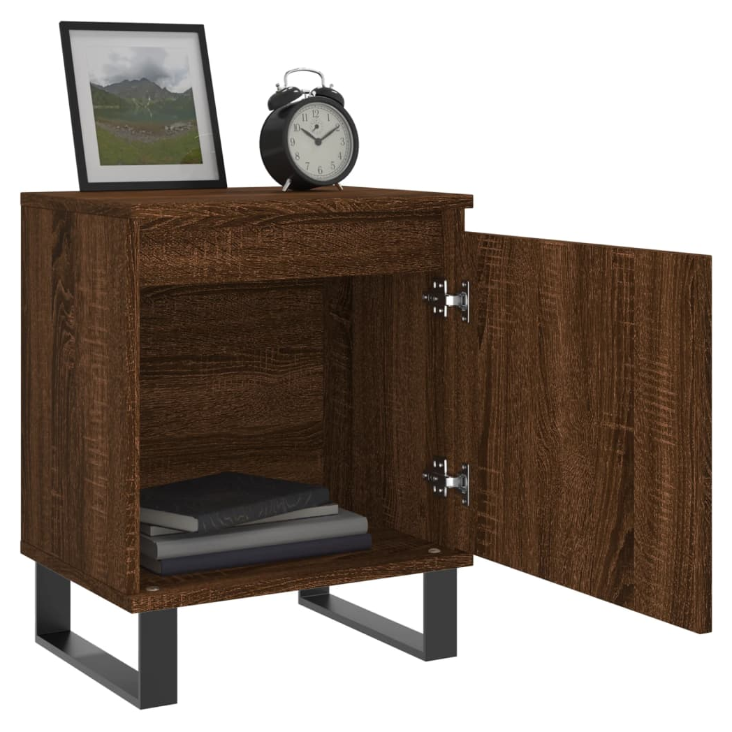 vidaXL Bedside Cabinet Brown Oak 40x30x50 cm Engineered Wood