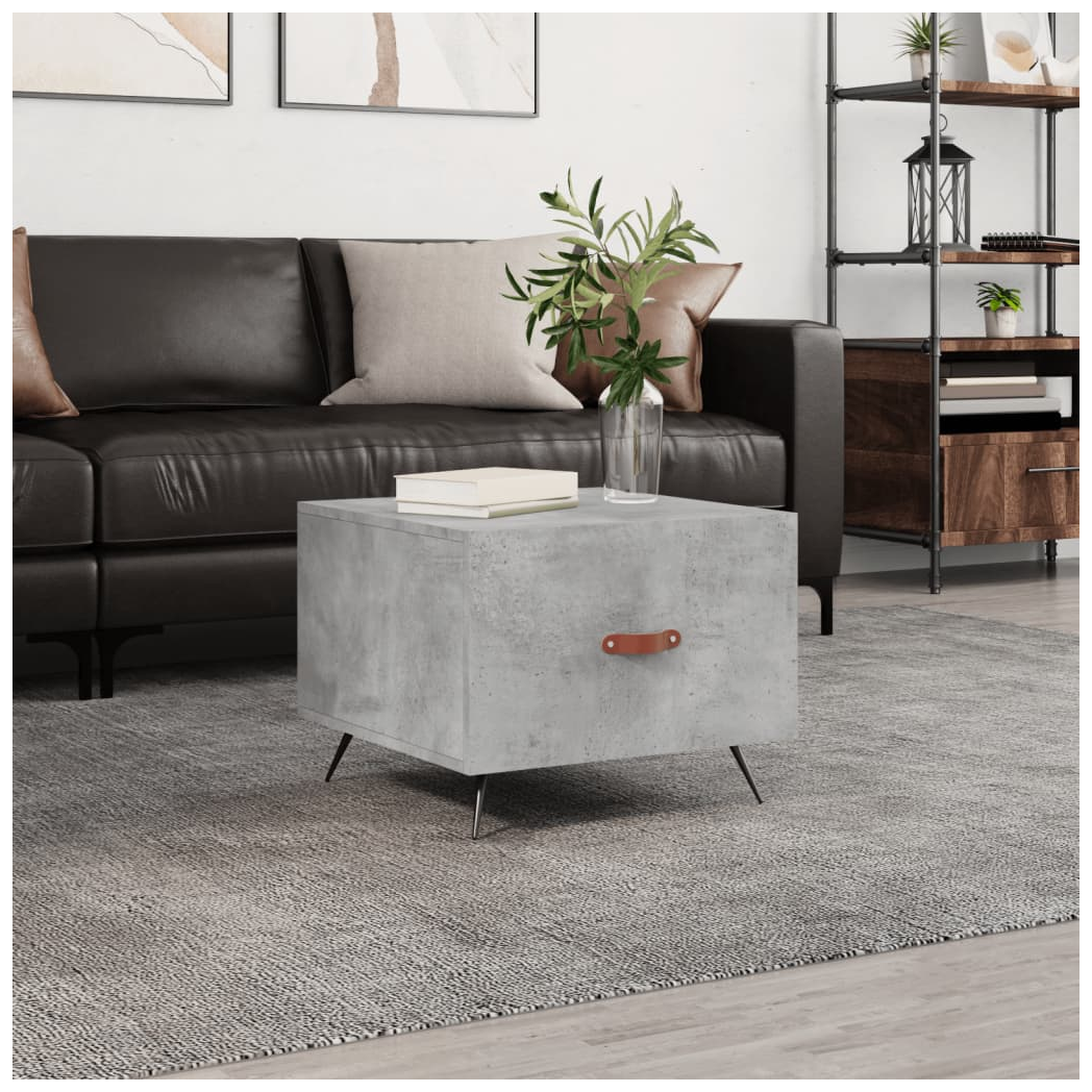 vidaXL Coffee Table Concrete Grey 50x50x40 cm Engineered Wood