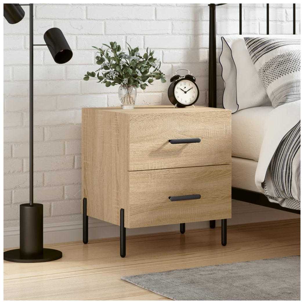 vidaXL Bedside Cabinet Sonoma Oak 40x35x47.5 cm Engineered Wood