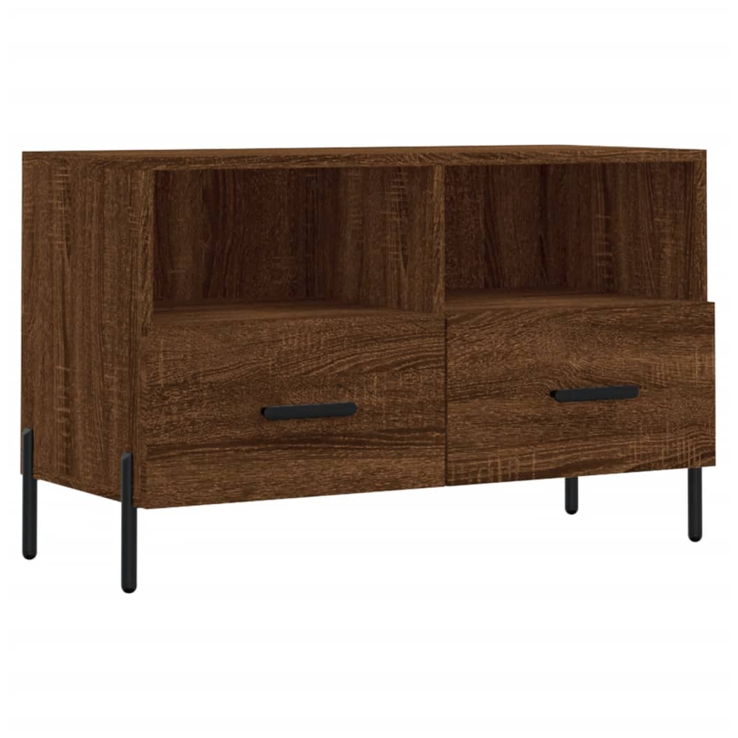 vidaXL TV Cabinet Brown Oak 80x36x50 cm Engineered Wood