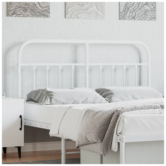 vidaXL Metal Headboard White 135 cm