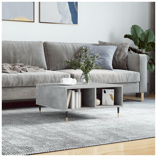 vidaXL Coffee Table Concrete Grey 60x60x30 cm Engineered Wood