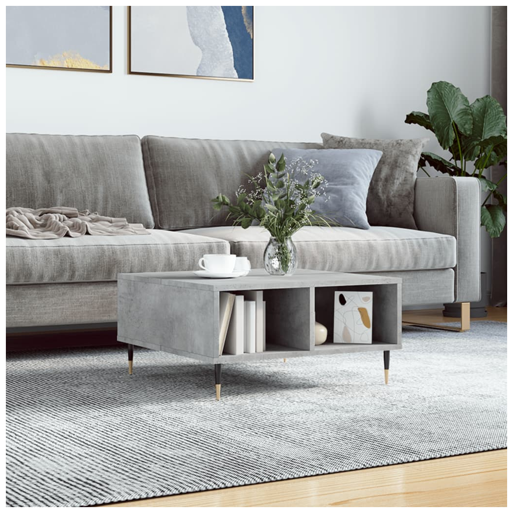 vidaXL Coffee Table Concrete Grey 60x60x30 cm Engineered Wood