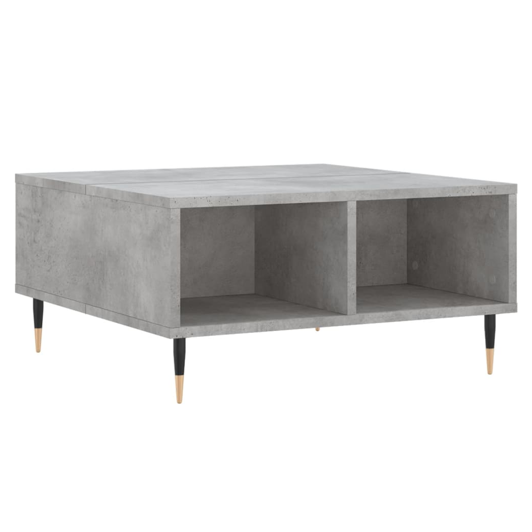 vidaXL Coffee Table Concrete Grey 60x60x30 cm Engineered Wood