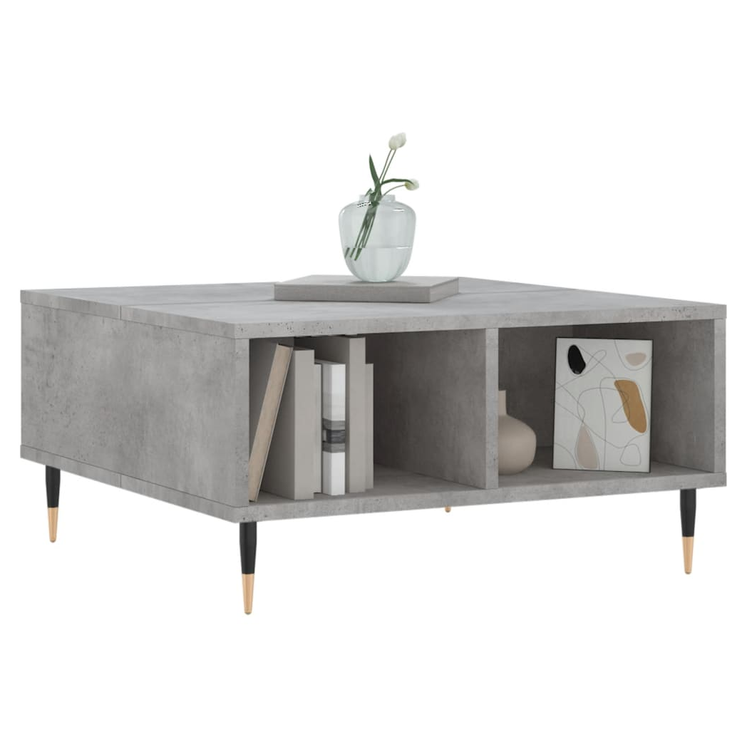 vidaXL Coffee Table Concrete Grey 60x60x30 cm Engineered Wood