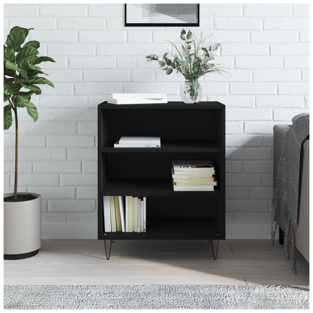 vidaXL Sideboard Black 57x35x70 cm Engineered Wood