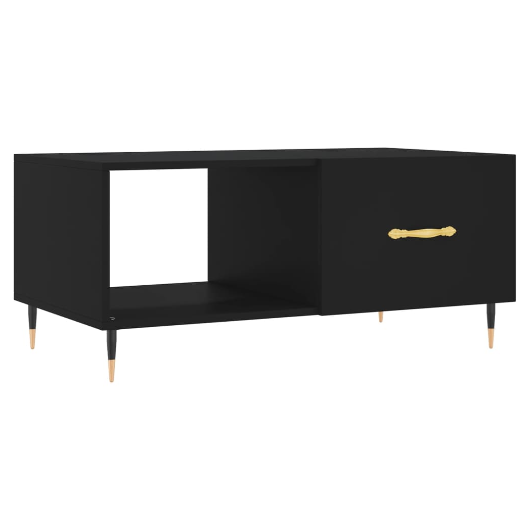 vidaXL Coffee Table Black 90x50x40 cm Engineered Wood