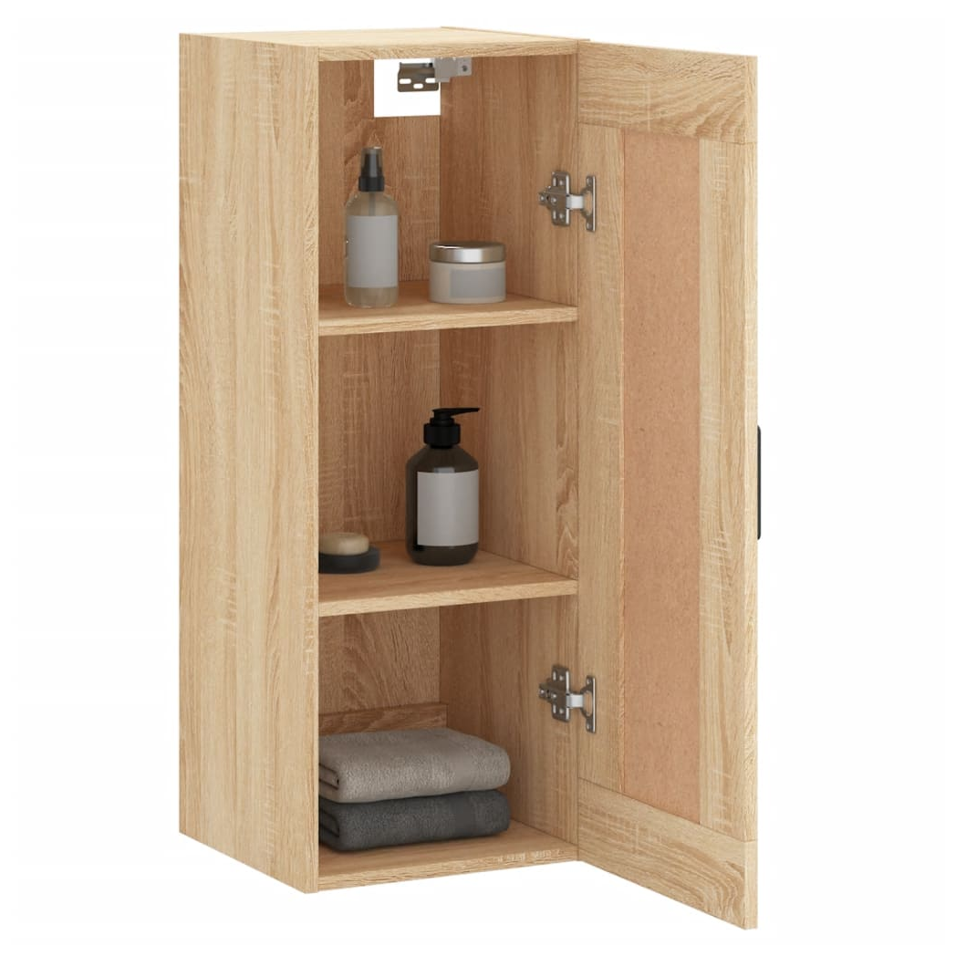 vidaXL Wall Mounted Cabinet Sonoma Oak 34.5x34x90 cm Engineered Wood