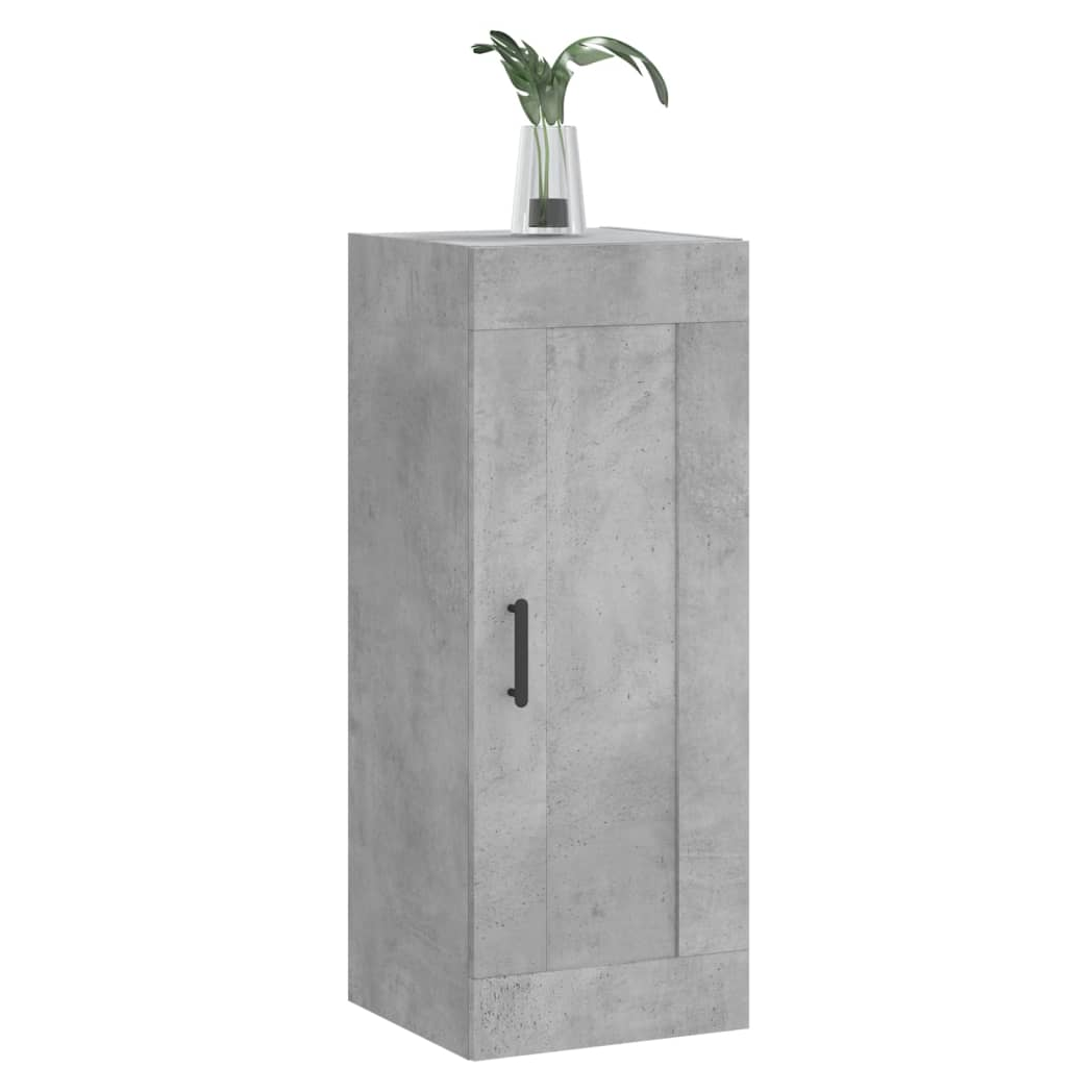 vidaXL Wall Mounted Cabinet Concrete Grey 34.5x34x90 cm Engineered Wood