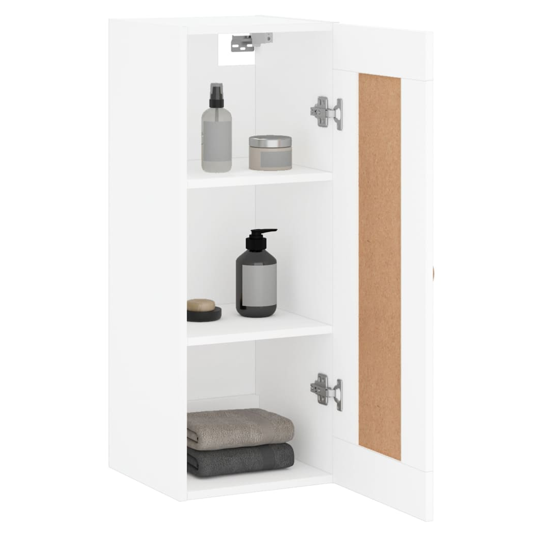 vidaXL Wall Mounted Cabinet White 34.5x34x90 cm Engineered Wood